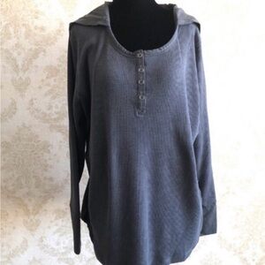 Columbia Gray Long Sleeve Henley Top